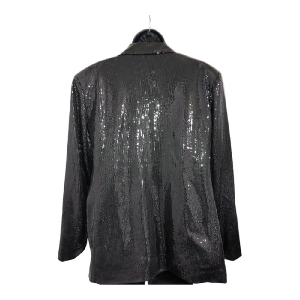 Black sequin single breasted elegant evening blaz… - image 12